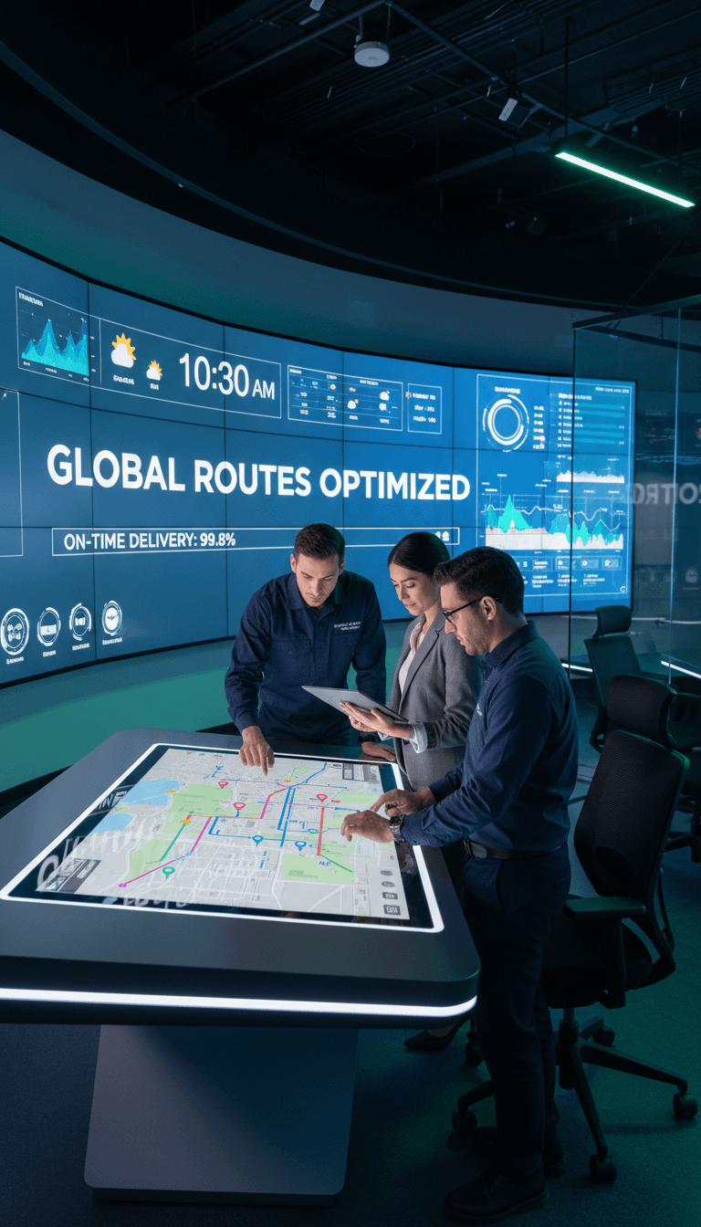 Sara Gregory Solutions and Logistics team coordinating fleet operations with precision and focus